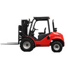 2.5 - 3 Ton Red Small Rough Terrain Forklift , Steel 4 Wheel Drive Forklift