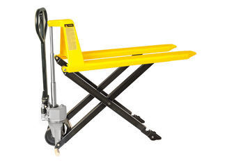 Small Size Scissor Pallet Truck , High Lift Pallet Truck With Lifting Height 800mm